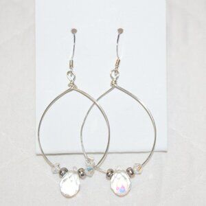 NWT Sparkle Silver Hoop Earrings